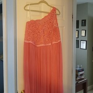 Coral prom or bridesmaid dress